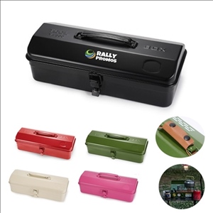 Multifunctional Portable Metal Tool Box with Latch Closure